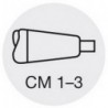 Alésoir de chaudronnier, queue CM, Ø nominal k11 : 12,00 mm, Petit Ø 8,4 mm, Long. totale 199 mm, Lames de : 105 mm, Long. d'entrée : 39 mm, CM : 2