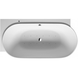 Baignoire bain à remous Duravit LUV 185x950 angle gauche 2 dossiers blanc Air-Syst