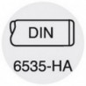 Alésoir mécanique CN à queue cylindrique, HSSE, Ø nominal : 9,00 mm, Long. totale 125 mm, Lames de 36 mm, queue Ø 10 mm