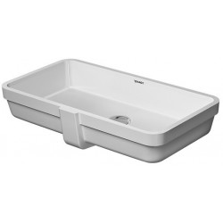 Lavabo à encastrer DURAVIT VERO AIRavec trop plein sans trou de robinetterie B 600x310mm sans trou de robinetterie blanc