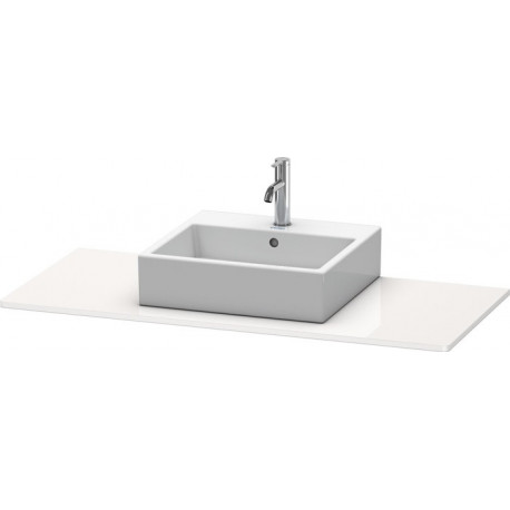 Console Duravit XSQUAREavec découpe 16x800x550mm blanc brillant lack
