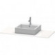 Console Duravit XSQUAREavec découpe 16x1200x550mm blanc semi-brillant