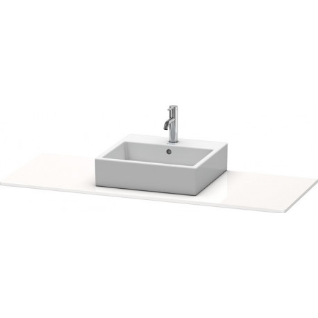 Console Duravit XSQUARE 16x1400x550mmavec découpe milieu blanc brillant lack