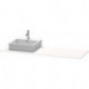 Console Duravit XSQUARE 16x1600x550mmavec découpe gauche blanc brillant