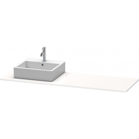 Console Duravit XSQUARE 16x1600x550mmavec découpe droite blanc mat