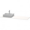Console Duravit XSQUARE 16x1600x550mmavec découpe droite blanc brillant
