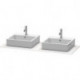 Console Duravit XSQUAREavec 2 découpes 16x1400x550mm blanc brillant lack