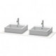 Console Duravit XSQUAREavec 2 découpes 16x1400x550mm blanc semi-brillant