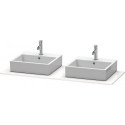 Console Duravit XSQUAREavec 2 découpes 16x1400x550mm blanc semi-brillant