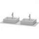 Console Duravit XSQUAREavec 2 découpes 16x1400x550mm blanc nordique