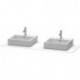 Console Duravit XSQUAREavec 2 découpes 16x1600x550mm blanc brillant lack