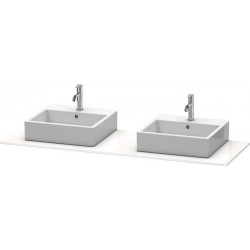 Console Duravit XSQUAREavec 2 découpes 16x1600x550mm blanc brillant lack