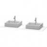 Console Duravit XSQUAREavec 2 découpes 16x1600x550mm blanc brillant lack