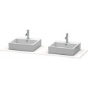 Console Duravit XSQUAREavec 2 découpes 16x1600x550mm blanc nordique