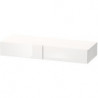 Etagère tiroirDURASTYLE 440x1200x150mm noyer foncé/blanc mat