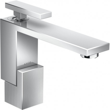 mitigeur lavabo 130, coupe diamant, bonde push-open chroméé