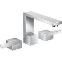 Mélongeur lavabo 130 3 trou s, coupe diamant, bonde push-open chroméé