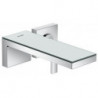 mitigeur lavabo encastré, bonde à écoulement libre chromée/miroir