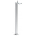 mitigeur de lavabo encastré au sol, bonde push-open chromée/miroir