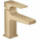mitigeur de lavabo 100 poignée manette bec court, bonde Push-Open bronze brossé