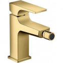 mitigeur bidet poignée manette, bonde Push-Open aspect doré poli