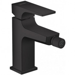 mitigeur bidet poignée manette, bonde Push-Open noir mat