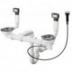 D15-11 Garniture de vidage automatique 370 x 370 acier inoxydable