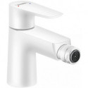 mitigeur bidet,avec tirette et vidage blanc mat