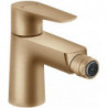 mitigeur bidet,avec tirette et vidage bronze brossé