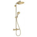 Showerpipe 280 1jetavec mitigeur thermostatique aspect doré poli