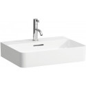 Vasque à poser VAL 550 x 420 mm avec trop-plein, design 3 trous pour robinetterie, blanc mat LAUFEN