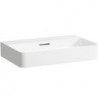 Vasque à poser VAL 650 x 420 mm avec trop-plein, sans trou pour robinetterie, blanc mat LAUFEN