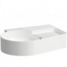 Lavabo VAL 530 x 400 mm, sans trou pour robinetterie, avec trop-plein blanc LAUFEN