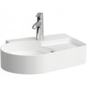 Lavabo VAL 530 x 400 mm, 1 trou pour robinetterie, avec trop-plein blanc LAUFEN