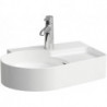 Lavabo VAL 530 x 400 mm, 1 trou pour robinetterie, avec trop-plein blanc LAUFEN