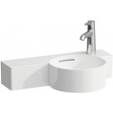 Lave-mains VAL 550 x 315 mm, 1 trou pour robinetterie, avec trop-plein blanc LAUFEN