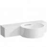 Lave-mains VAL 550 x 315 mm, sans trou pour robinetterie, avec trop-plein blanc mat LAUFEN