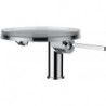 Mitigeur monocommande de lavabo KARTELL avec disque décoratif transparent sans robinet d'évacuation chromé LAUFEN