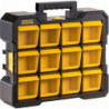 Organiseur Flip Bin Gamme FatMax® Large Base - Godets Basculables Et Amovibles - Couvercles Transparents - Poignée De Transport - Attaches Latérales Pour En Assembler