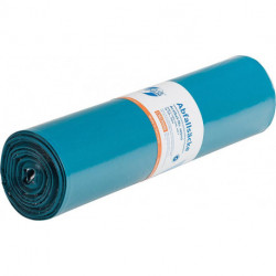 Sac poubelle 120 l bleu LDPE polyvalent