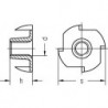 Écrou d'entraînement zn M10 x 13 x 25 (Par 250)