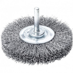 Brosse ronde sur tige fil d'acier 40x02mm 