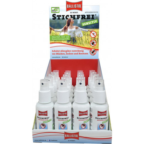 Sprau Protection contre les moustiques et les tiques 20xPump-Spray a 100ml