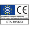 Vis HECO-TOPIX-plus Telko TD 100 x 280 TG bleu galvanisé (Par 50)