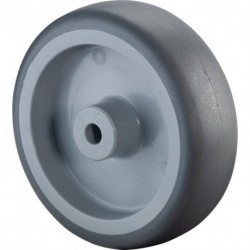 Roue caoutchouc 50mm A80.054 centre de roue bleugris plastique GL