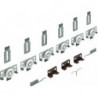 Ensemble de ferrures pour portes coulissantes 45235