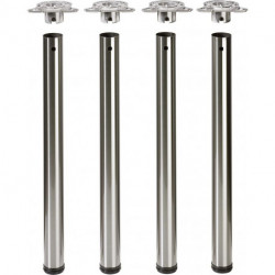 Set Pied de table Ø60x710mm inox