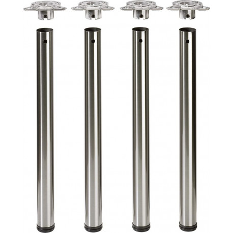 Set Pied de table Ø60x710mm inox