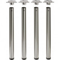 Set Pied de table Ø60x710mm inox