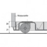 Roulette pivotante pour sols souples KF noir